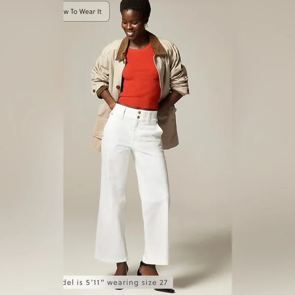 Crew Jeans Jcrew Petite Slimwide Jean With Stacked Buttons